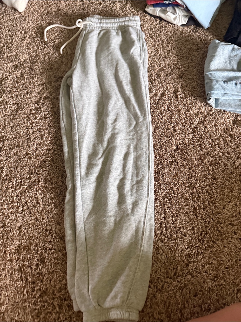 aerie Light Gray Kids Drawstring Jogger Sweatpants